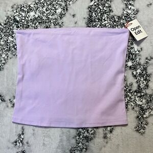 Open Edit Tube Top Womens Size Small Light Purple Pullover Stretch Strapless‎
